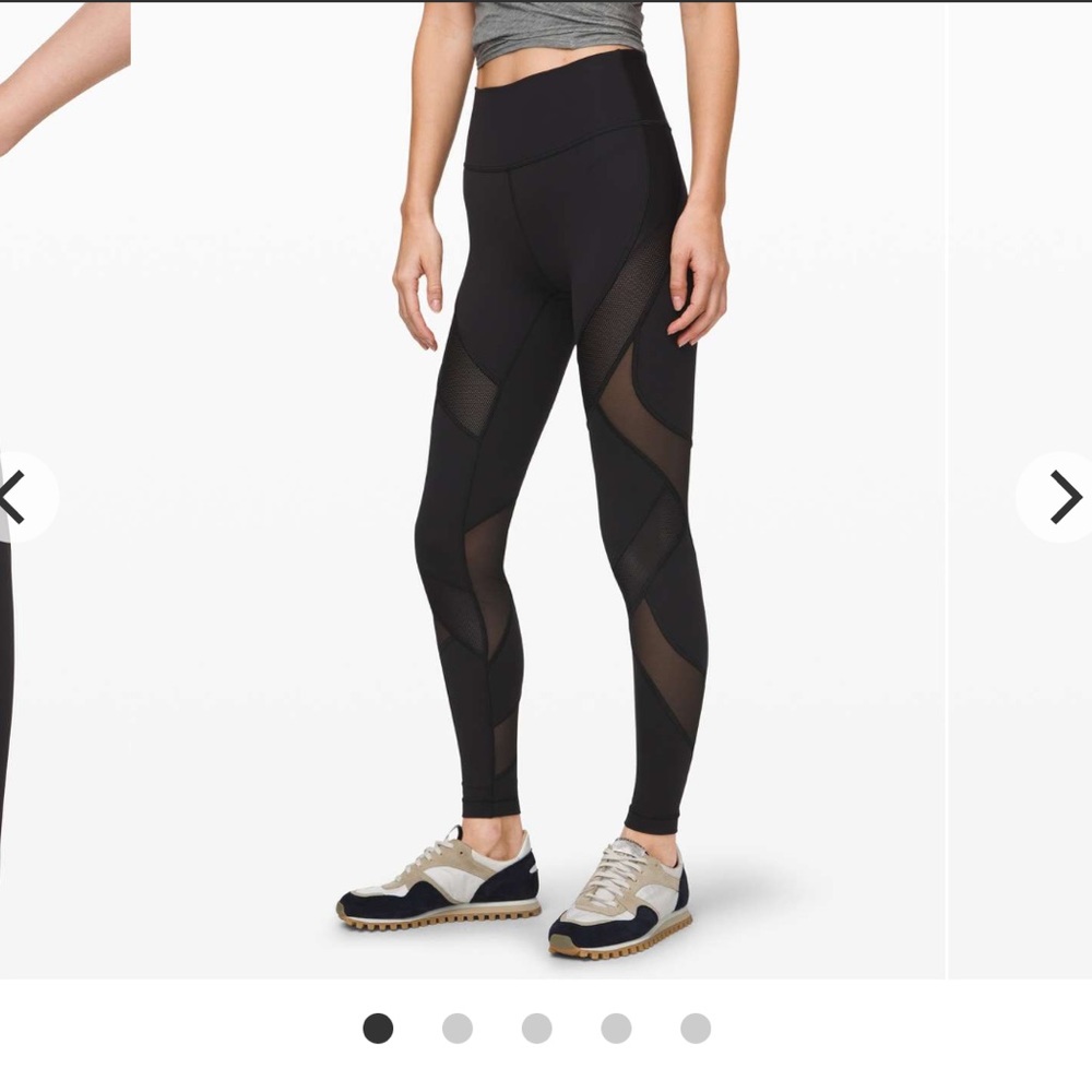 Lululemon Wunder Under High Rise tight 28” with mesh size 2